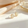 ED076128 freshwater pearl Stud earrings s925 Silver needle stud earrings are new Instags-style versatile earrings for women. Their niche design is suitable for daily wear Item Picture